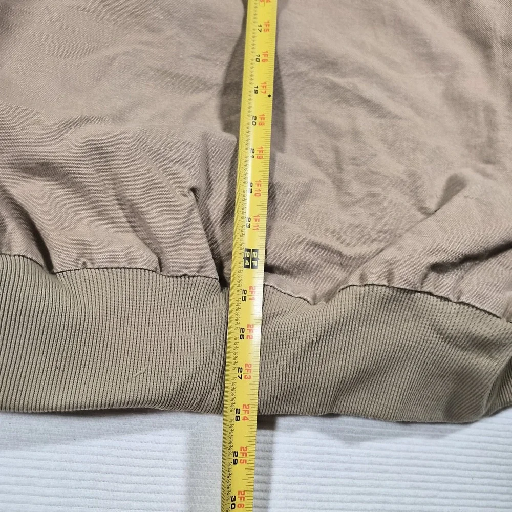 Carhartt J208 CML Hooded Duck Canvas Work Jacket Tan Brown XL Regular Distressed
